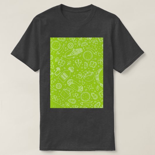 アボカドエキゾチックイラストレーション Tシャツ (デザイン正面)