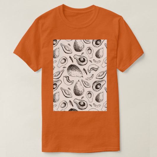 アボカドエキゾチック美しいクラシックテクスチャTシャツ Tシャツ (デザイン正面)