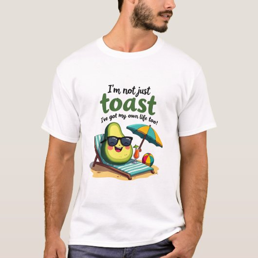 アボカドオンバカンス – おもしろいビーチライフ Tシャツ (正面)