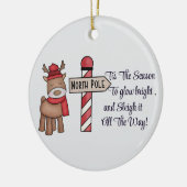 アボカドカスタムカップルオーナメント、パーソナライズデザイン セラミックオーナメント (左)