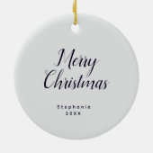 アボカドカスタムカップルオーナメント、パーソナライズデザイン セラミックオーナメント (裏面)