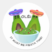 アボカドカップルとグアカモール ラウンドシール (正面)