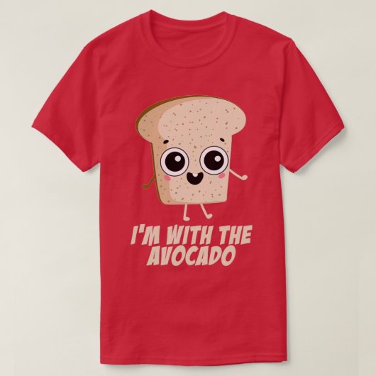 アボカドカップルのマッおもしろいチング服と一緒に Tシャツ (デザイン正面)