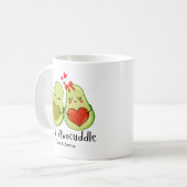 アボカドカップルカスタムの名前 コーヒーマグカップ (正面左)