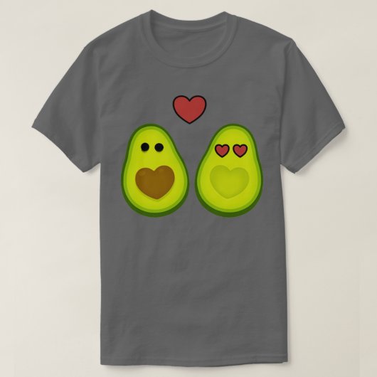 アボカドカップルラブポケット Tシャツ (デザイン正面)
