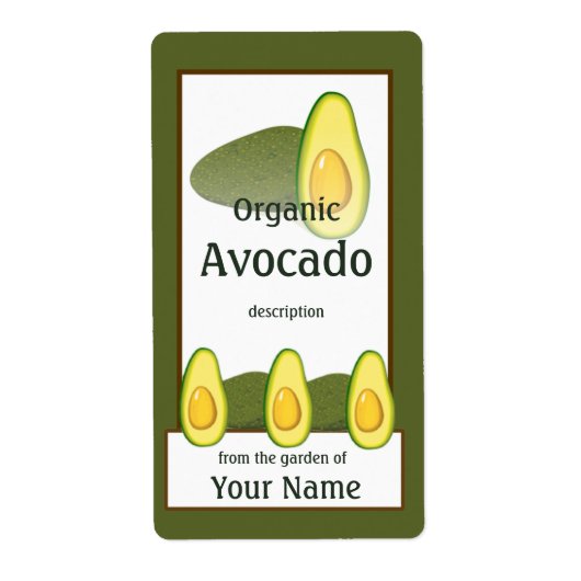 アボカドガーデナーラベル ラベル (正面)