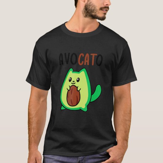 アボカドキャットビーガン Tシャツ (正面)