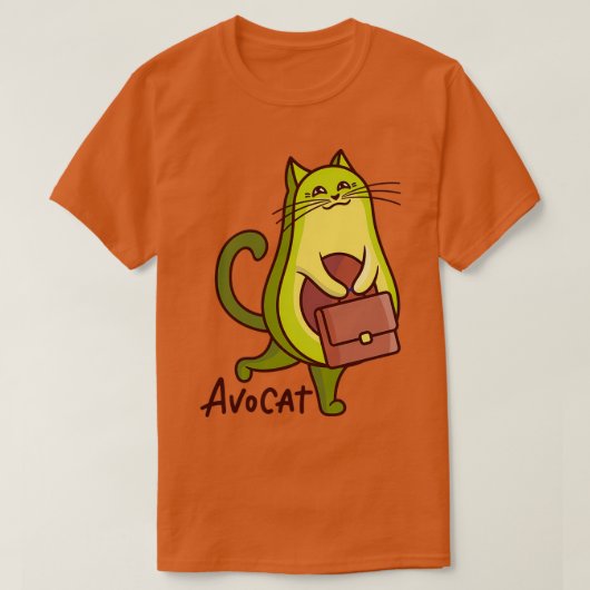 アボカドキャット弁護士 Tシャツ (デザイン正面)