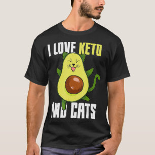 アボカドキャット猫好きケトダイエットアボカト Tシャツ