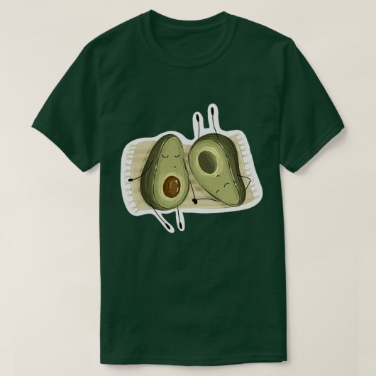 アボカドクラシックカップルTシャツ Tシャツ (デザイン正面)