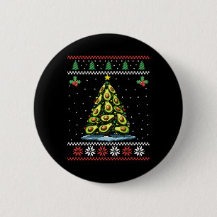 アボカドクリスマスツリー醜いクリスマスセータークリスマス 缶バッジ