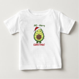アボカドクリスマスライトおもしろいアボカドアダルト ベビーTシャツ