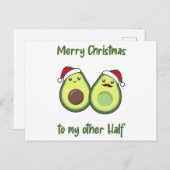 アボカドクリスマスライトおもしろいアボカドポストカード ポストカード (正面/裏面)