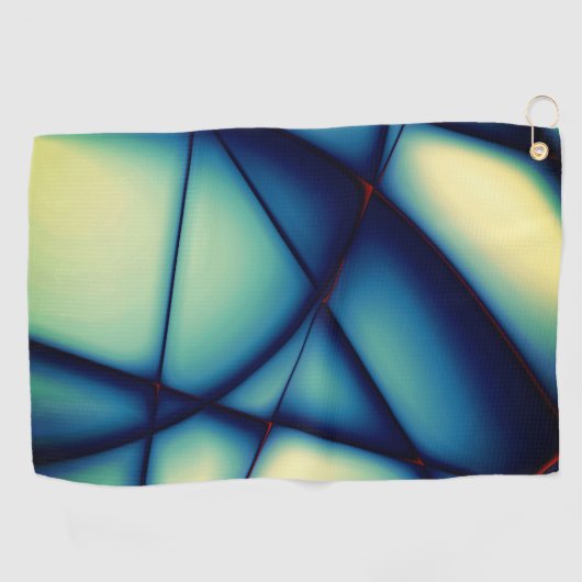 アボカドクリームに青く浮かべた形のない切り出し ゴルフタオル (横)