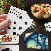 アボカドクリームに青く浮かべた形のない切り出し トランプ (インサイチュ)