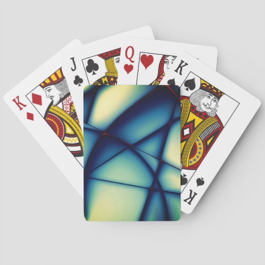 アボカドクリームに青く浮かべた形のない切り出し トランプ (裏面)