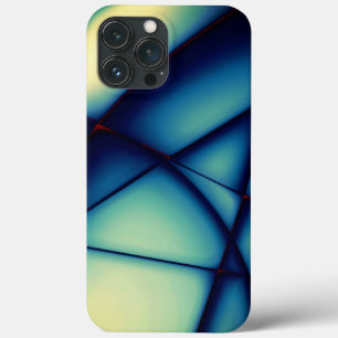 アボカドクリームに青く浮かべた形のない切り出し iPhone 13 PRO MAXケース
