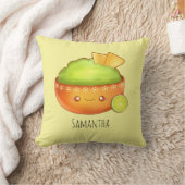 アボカドグアカモールとトルティーヤチップ クッション (ブランケット)