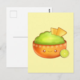 アボカドグアカモールとトルティーヤチップ ポストカード