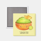 アボカドグアカモールとトルティーヤチップ マグネット (正面/裏面)