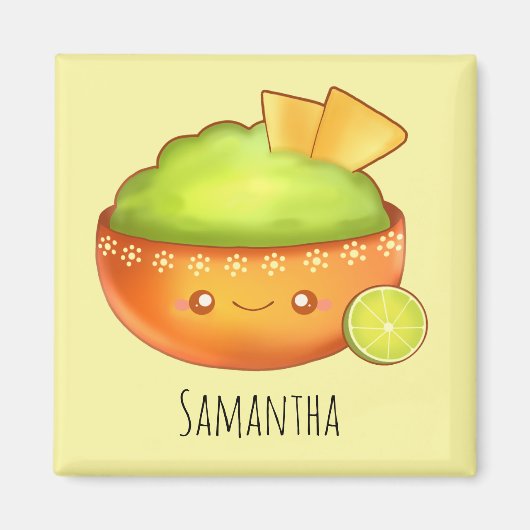 アボカドグアカモールとトルティーヤチップ マグネット (正面)