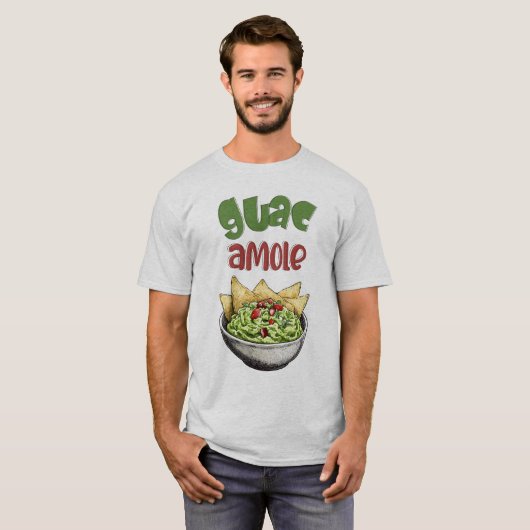 アボカドグアカモール&トルティヤスメキシコ料理 Tシャツ (正面フル)