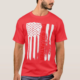 アボカドグアカモールTギフトThe Guacfather USA国旗 Tシャツ