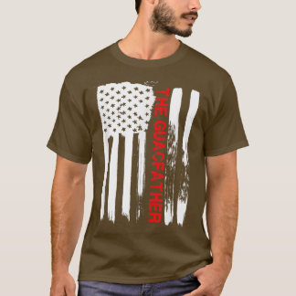 アボカドグアカモールTギフトThe Guacfather USA国旗 Tシャツ