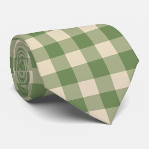 アボカドグリーンコテージコアギンガムチェックプライド ネクタイ