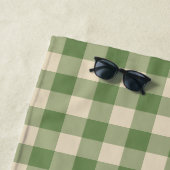 アボカドグリーンコテージコアギンガムチェックプライド ビーチタオル (インサイチュ)