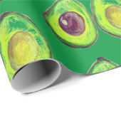 アボカドグリーンビーガングルメベゲテリアングルメラップ ラッピングペーパー (ロールコーナー)