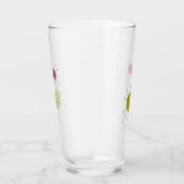 アボカドグリーンピンクフランシスカンスターバストミッドセンチュリー タンブラーグラス (右)