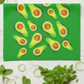 アボカドグリーン健康フルーツグルメ キッチンタオル (折り畳み)