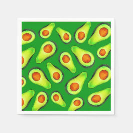 アボカドグリーン健康フルーツグルメ スタンダードカクテルナプキン