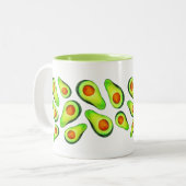 アボカドグリーン健康フルーツグルメ ツートーンマグカップ (正面左)