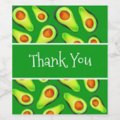 アボカドグリーン健康フルーツグルメ ワインラベル (シングルラベル)