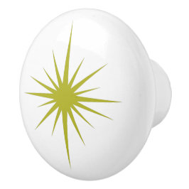 アボカドグリーン原子スターバストミッドセンチュリー時代 セラミックノブ