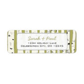 アボカドグリーン差出人住所ラベル ラベル (正面)