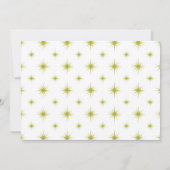 アボカドグリーン アトミック スターバースト ミッドセンチュリー ウェディング 招待状 (裏面)