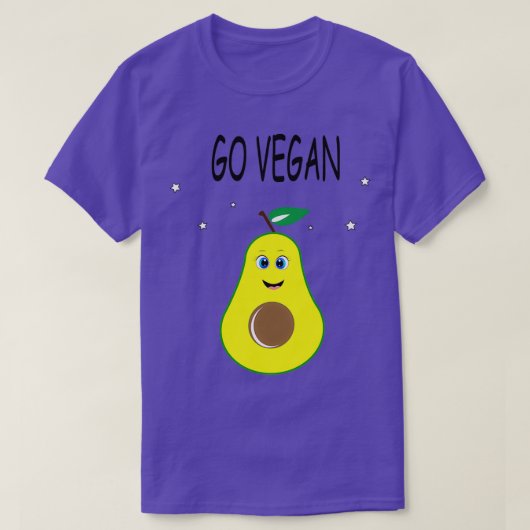 アボカドゴービーガン Tシャツ (デザイン正面)