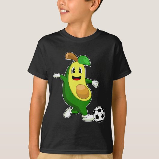アボカドサッカー選手サッカースポーツ Tシャツ (正面)
