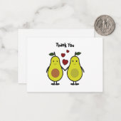 アボカドサンキューカード ノートカード (正面/裏面インサイチュ)