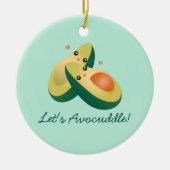 アボカドスプンユーモアおもしろいのクリスマスを避けよう セラミックオーナメント (正面)