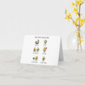 アボカドスポーツフィットネスビーガン重量損失おもしろい カード (黄色い花)