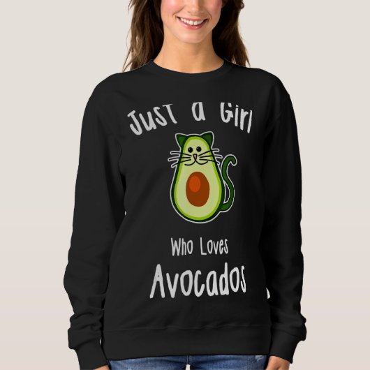 アボカドス猫アボカドが大好きな女の子 スウェットシャツ (正面)