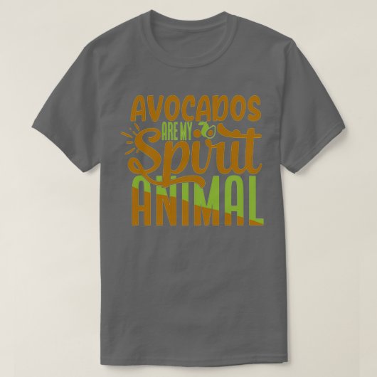 アボカドス私の精神の動物おもしろいだ Tシャツ (デザイン正面)