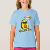 アボカドタイム かわいい女子のTシャツ Tシャツ (正面)