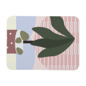 アボカドツリー赤面ミュート幾何学ピンク マグネット (横)