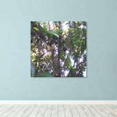 アボカドツリー – オリーブグリーントリム キャンバスプリント (インサイチュ (ウッドフロア))