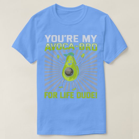 アボカドデザインベジタリアン及びビーガン14 Tシャツ (デザイン正面)